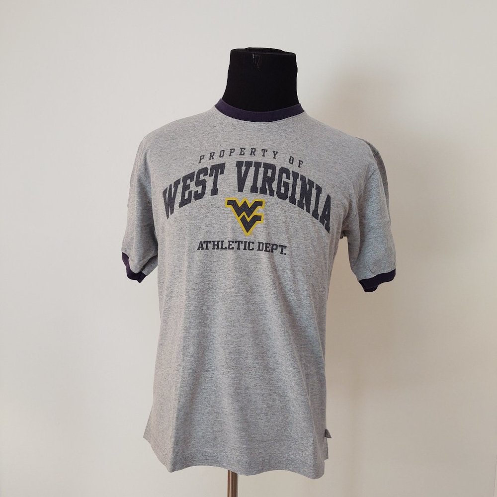 PROPERTY Of WEST VIRGINIA ATHLETIC DEPT. ADULT SHORT SLEEVE T-SHIRT - SIZE M